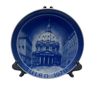 Vintage Collector Plate Marmorkirken Danmark Kirke Platton Julen 1970